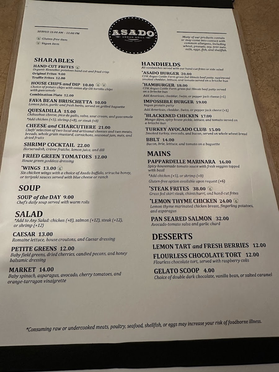 Asado Urban Grill Photo Menu 2
