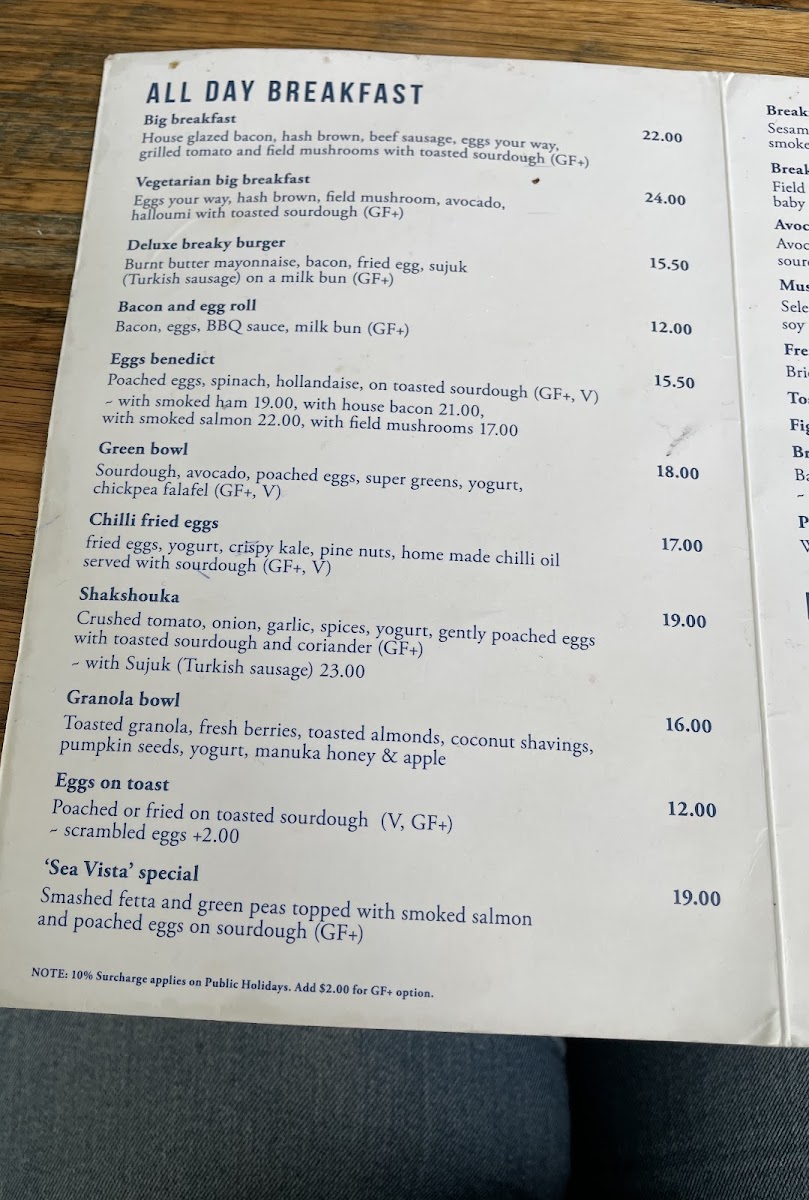 Sea Vista Cafe Photo Menu 4