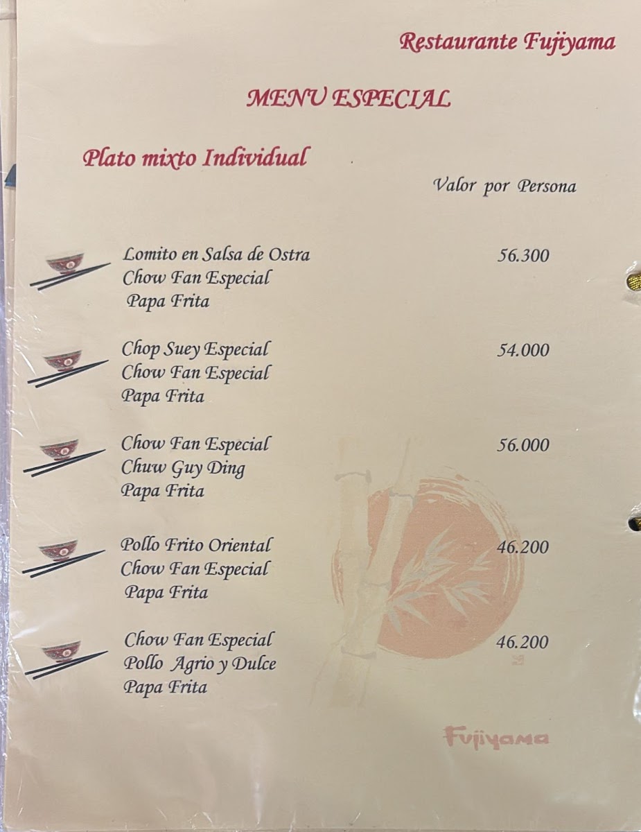 Fujiyama Restaurante Photo Menu 6