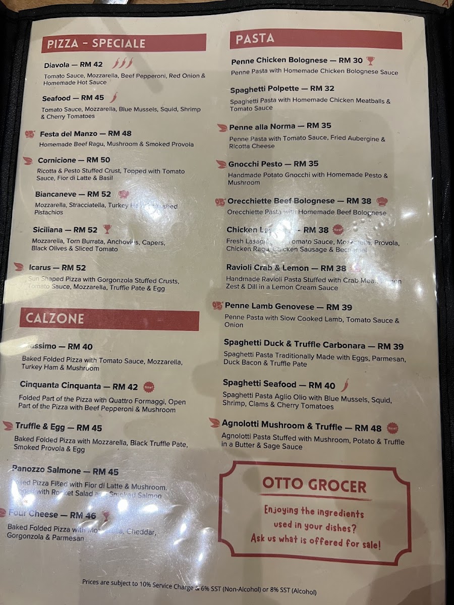 OTTO PIZZA PENANG Photo Menu 8