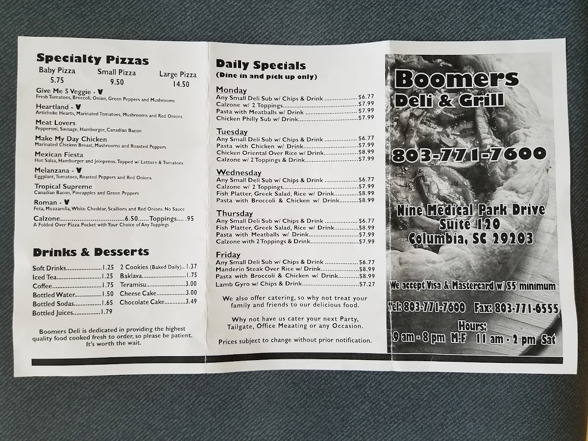 Nine Medical Deli & Grill Photo Menu 2