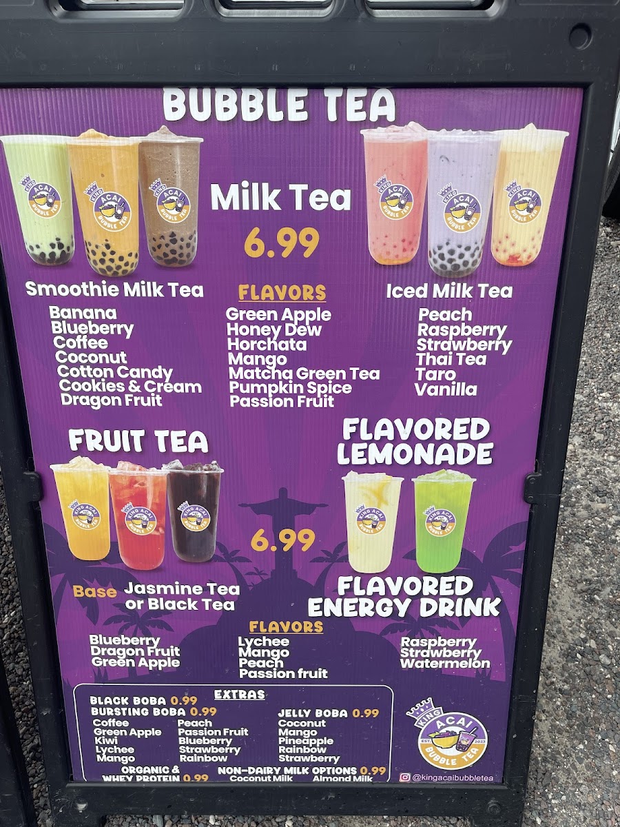 King Acai Bubble Tea Photo Menu 4