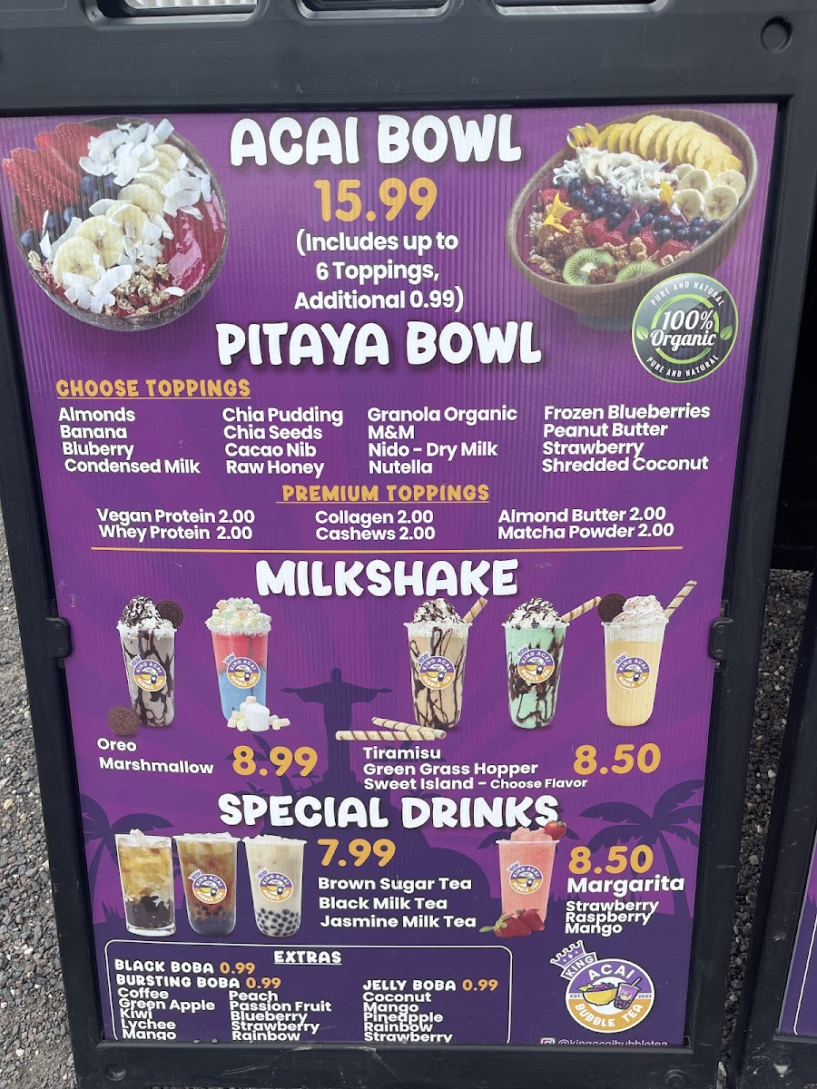King Acai Bubble Tea Photo Menu 5