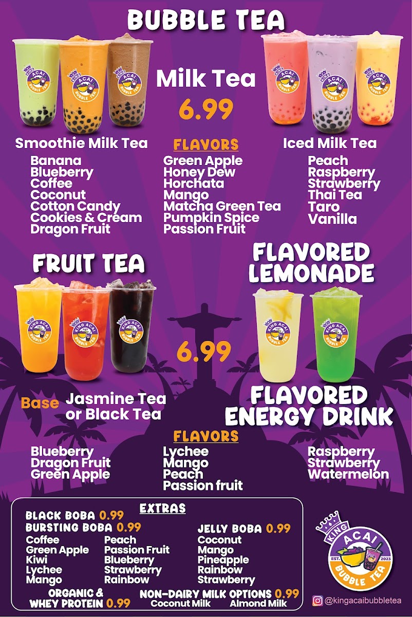 King Acai Bubble Tea Photo Menu 7