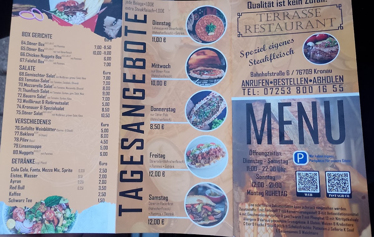 Terrasse Restaurant Kronau Photo Menu 3