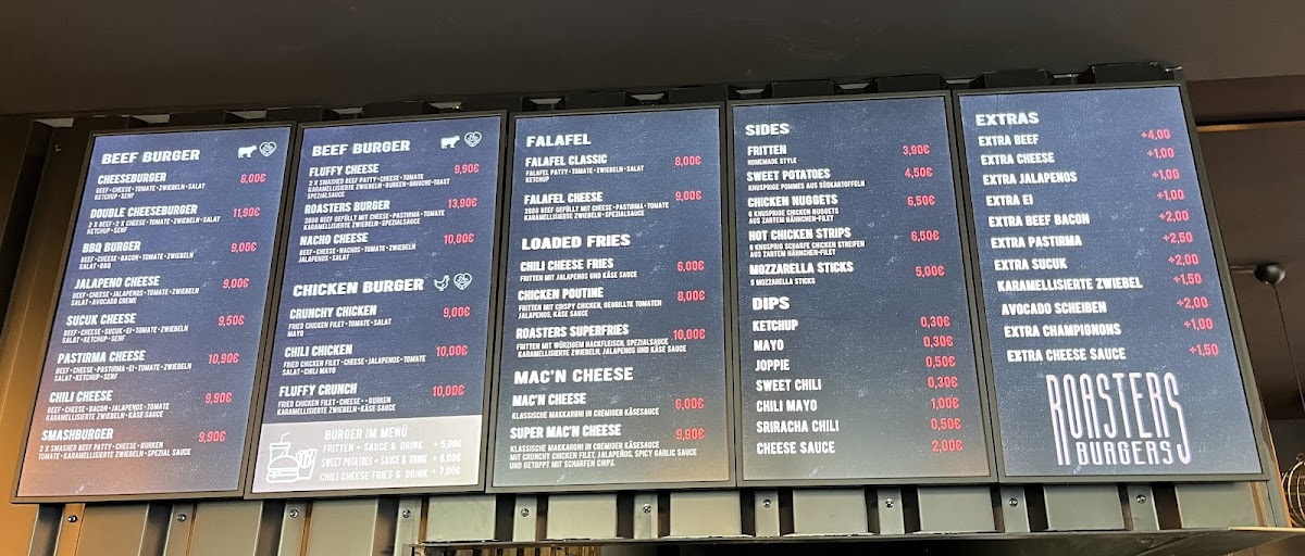Roasters Burgers Düsseldorf Photo Menu 10