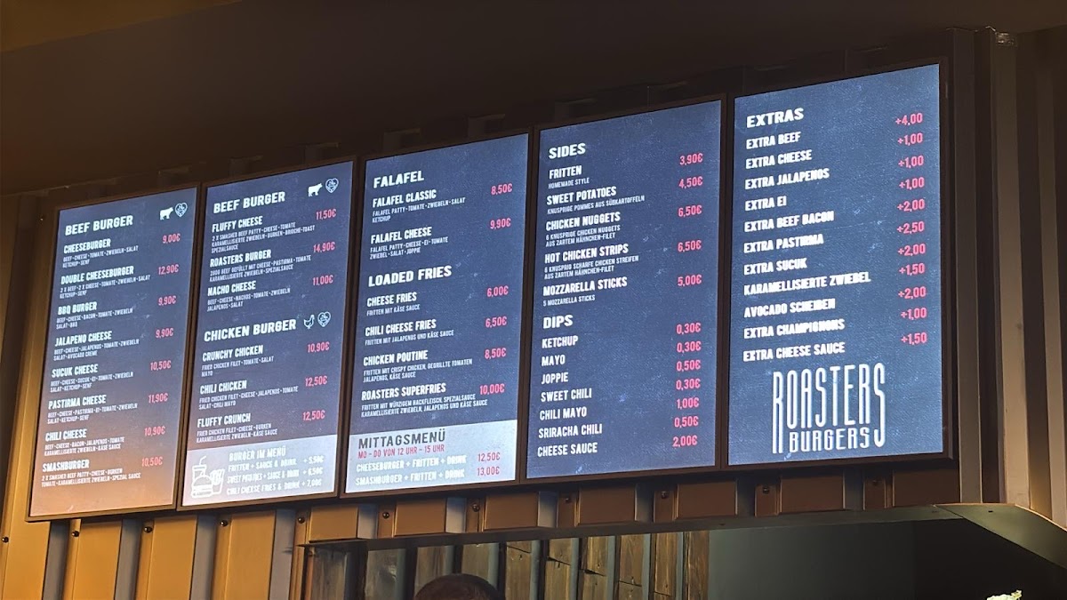 Roasters Burgers Düsseldorf Photo Menu 5