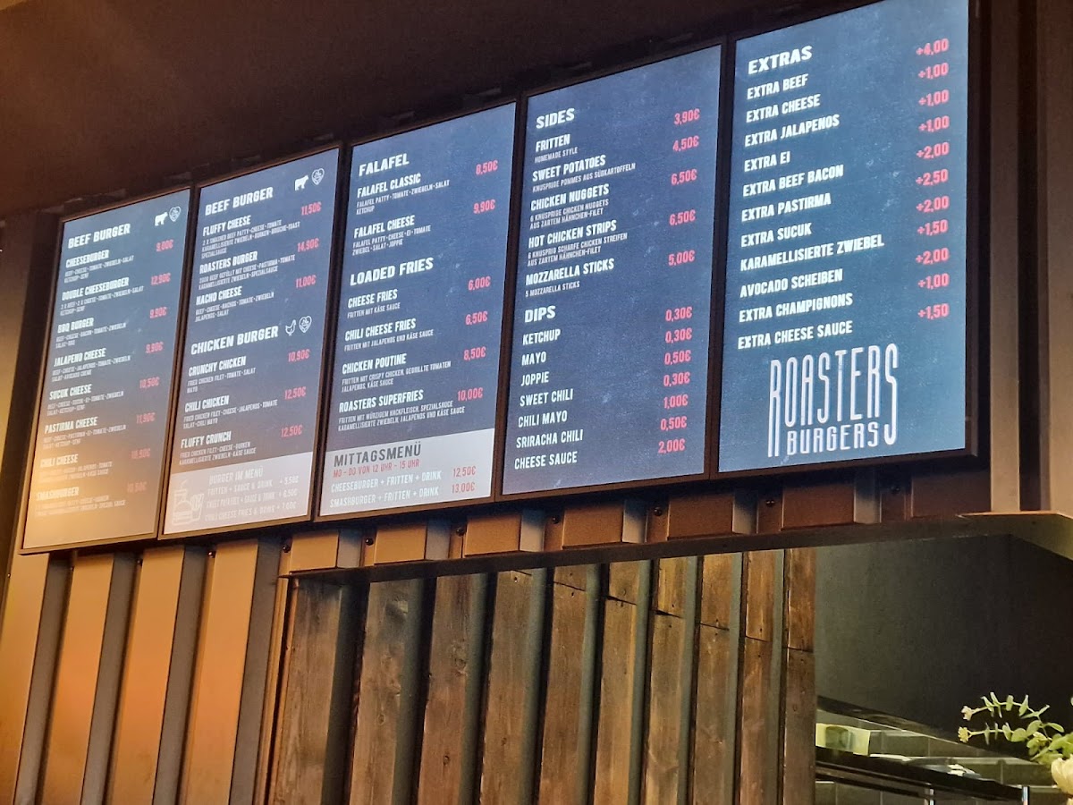 Roasters Burgers Düsseldorf Photo Menu 7