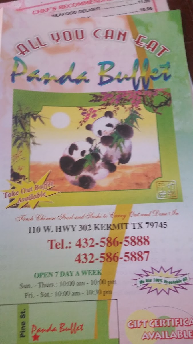 Panda Buffet Photo Menu 3