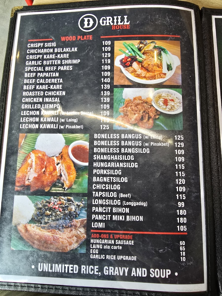D' Grill House Photo Menu 2