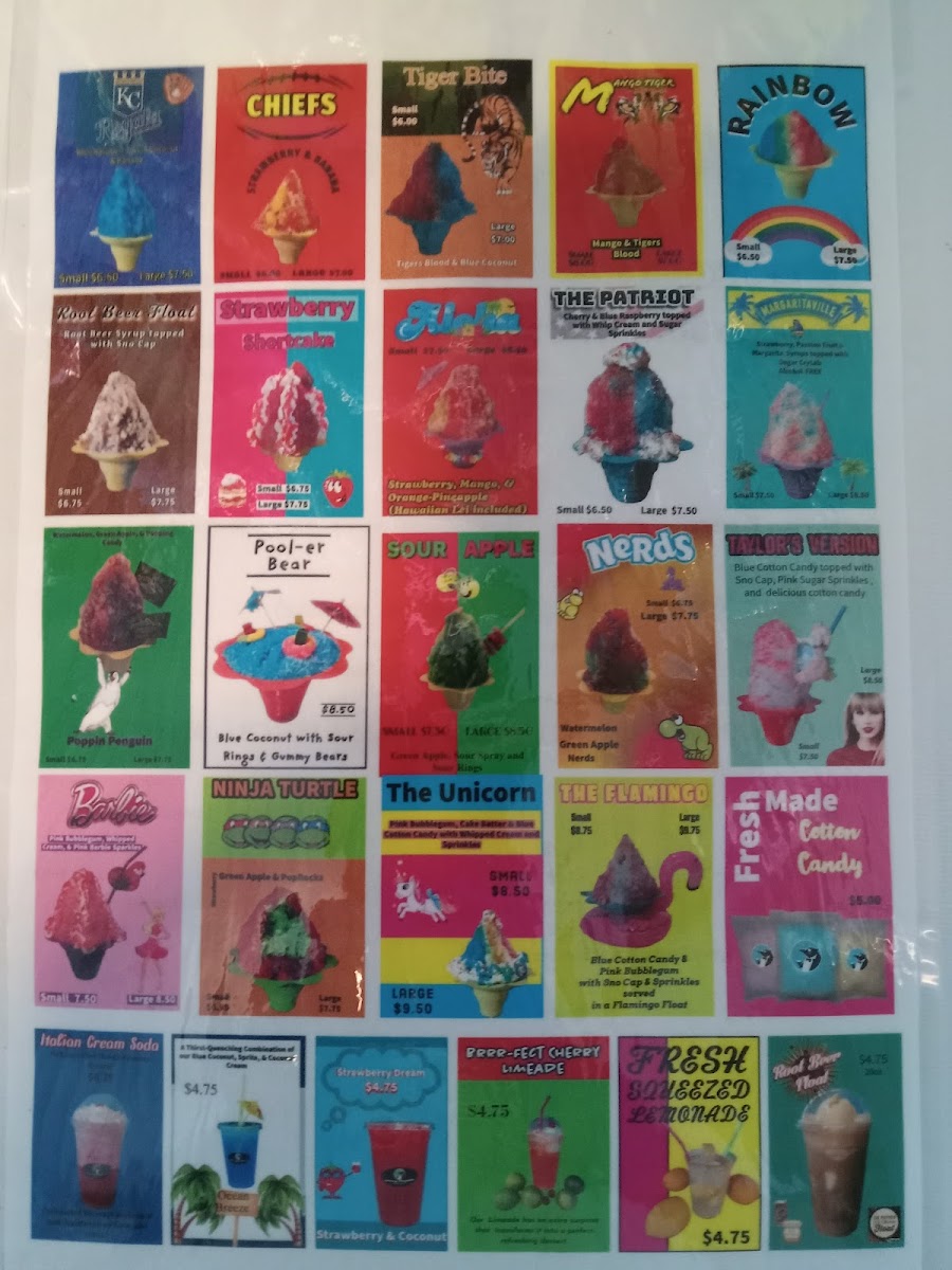 JOHNNY PENGUIN'S SHAVED ICE Photo Menu 1