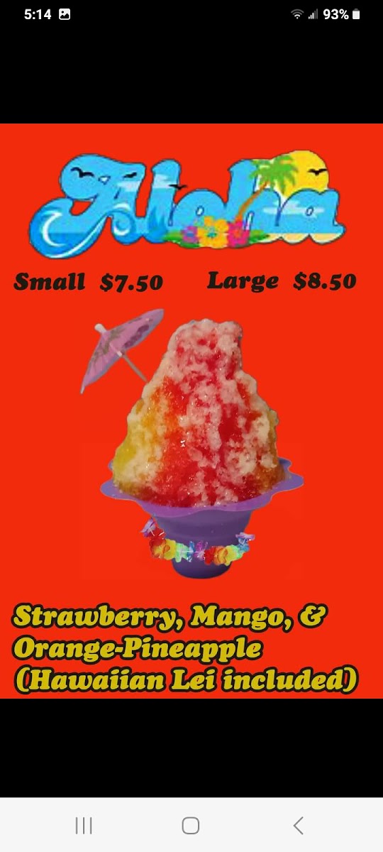 JOHNNY PENGUIN'S SHAVED ICE Photo Menu 8