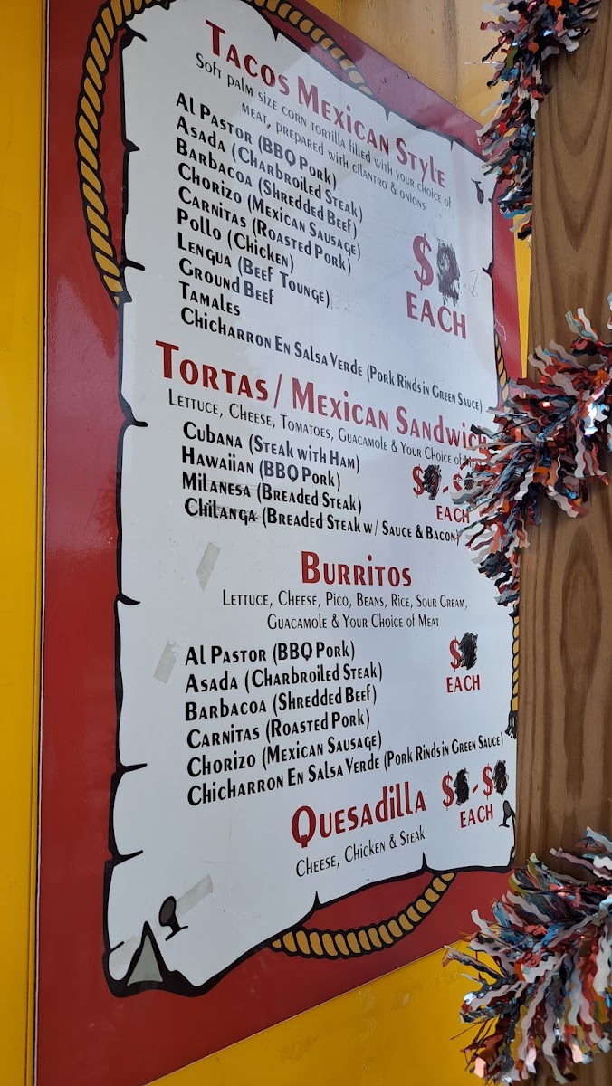 Tacos Mi Pueblo Photo Menu 1