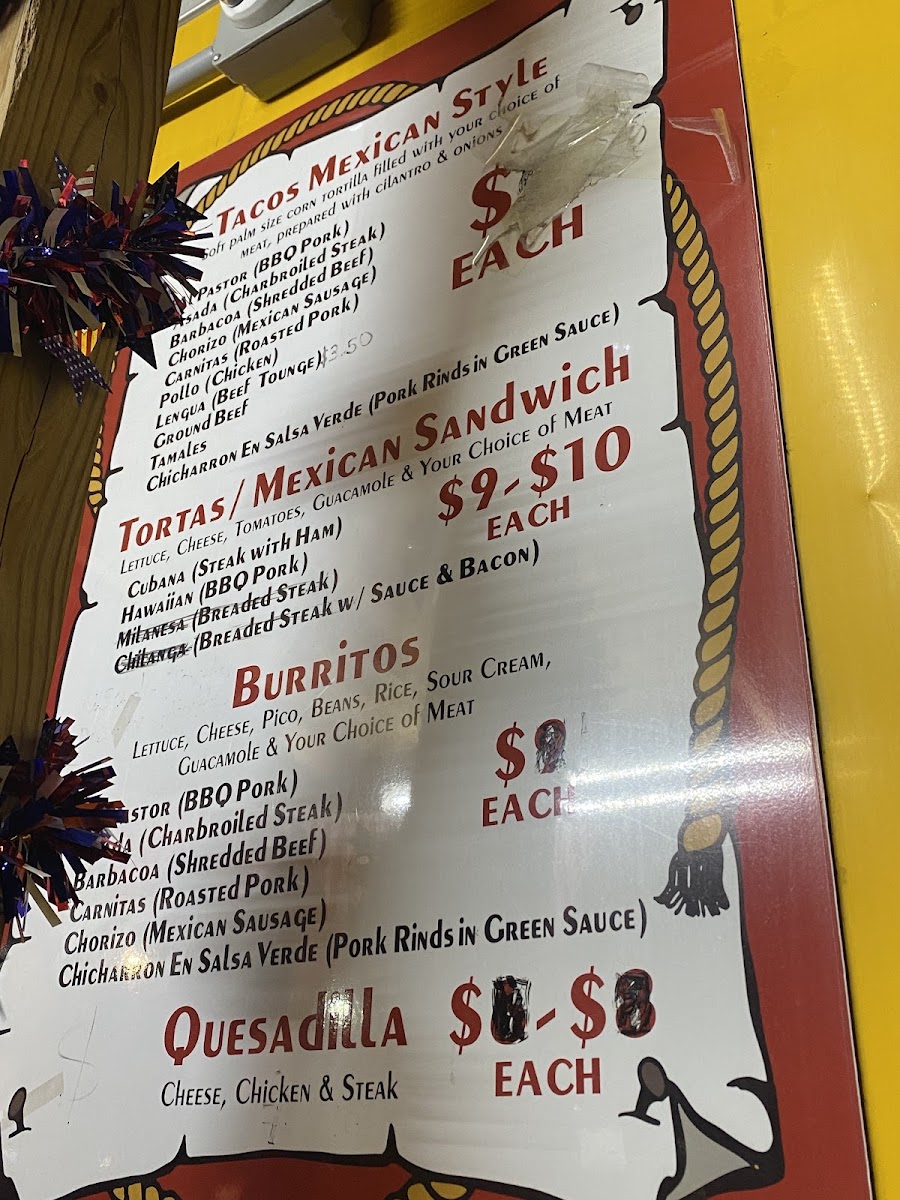 Tacos Mi Pueblo Photo Menu 2