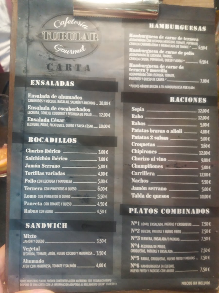 Cafetería Tubular Photo Menu 2