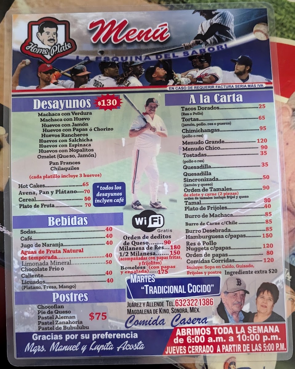 Home Plate Photo Menu 1