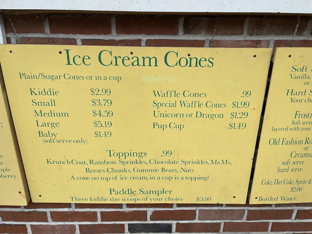 Bloomers Ice Cream Photo Menu 2