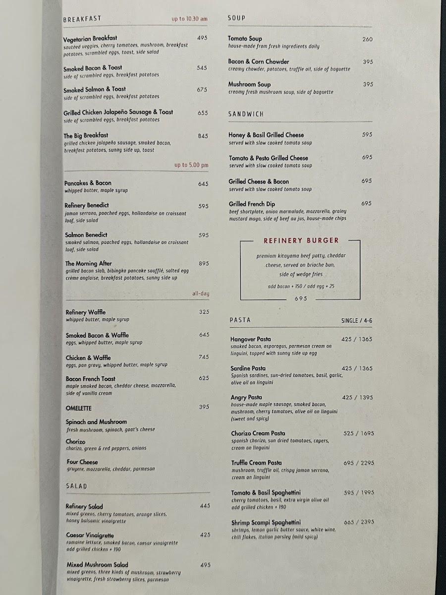 Refinery Shangri-La Photo Menu 10