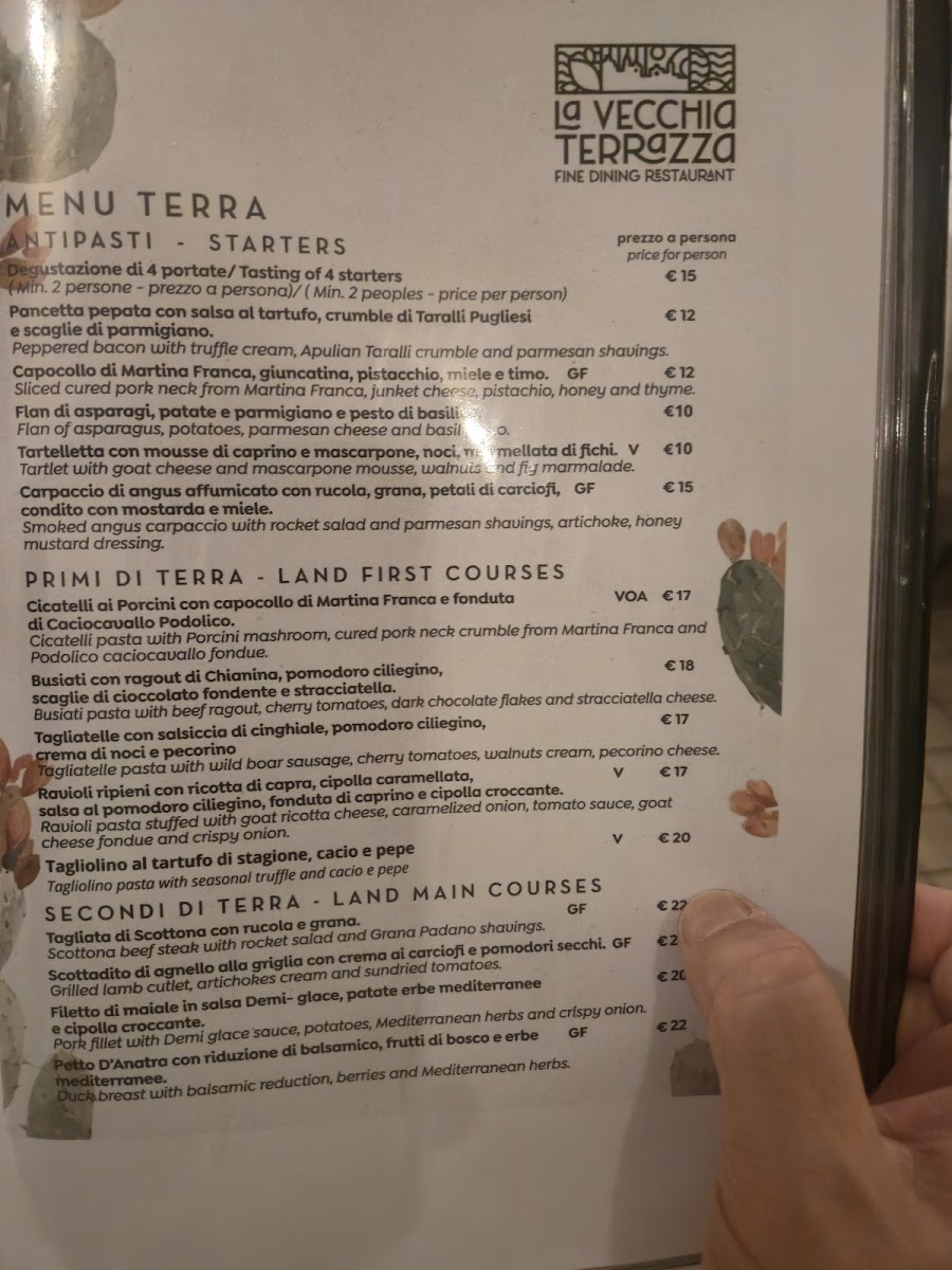 Ristorante La Vecchia Terrazza Ostuni Photo Menu 2