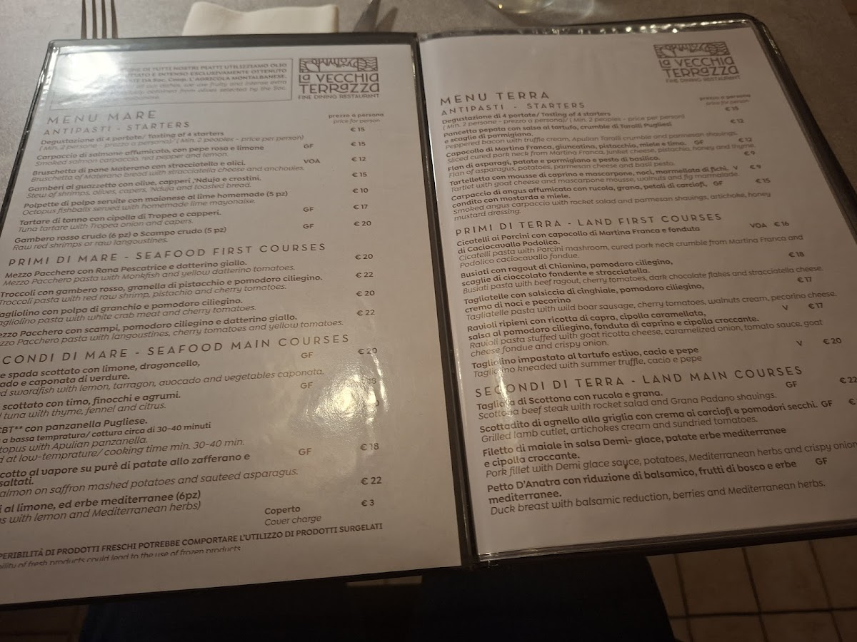 Ristorante La Vecchia Terrazza Ostuni Photo Menu 9