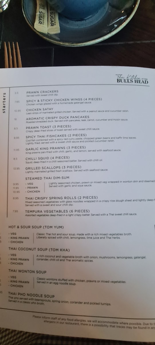The Thai Kitchen Tarporley Photo Menu 3