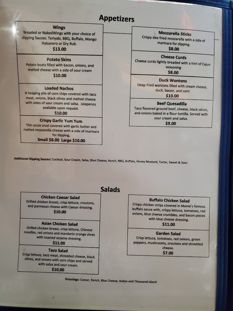 Monie's Photo Menu 1