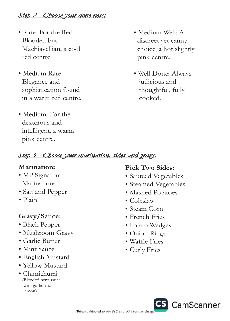 TTDI MEAT POINT STEAKHOUSE - حلال Photo Menu 5