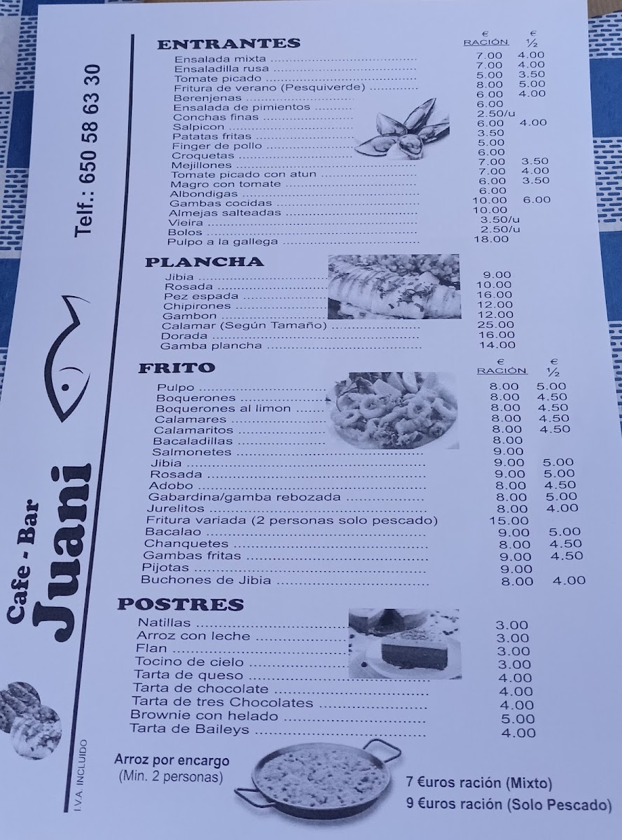 Bar Juani Photo Menu 3