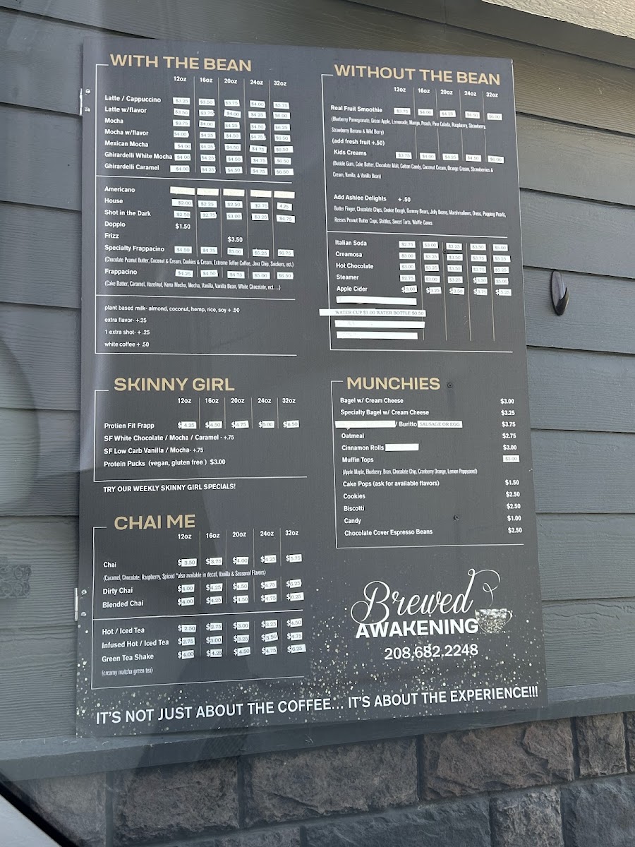 Brewed Awakening Photo Menu 1