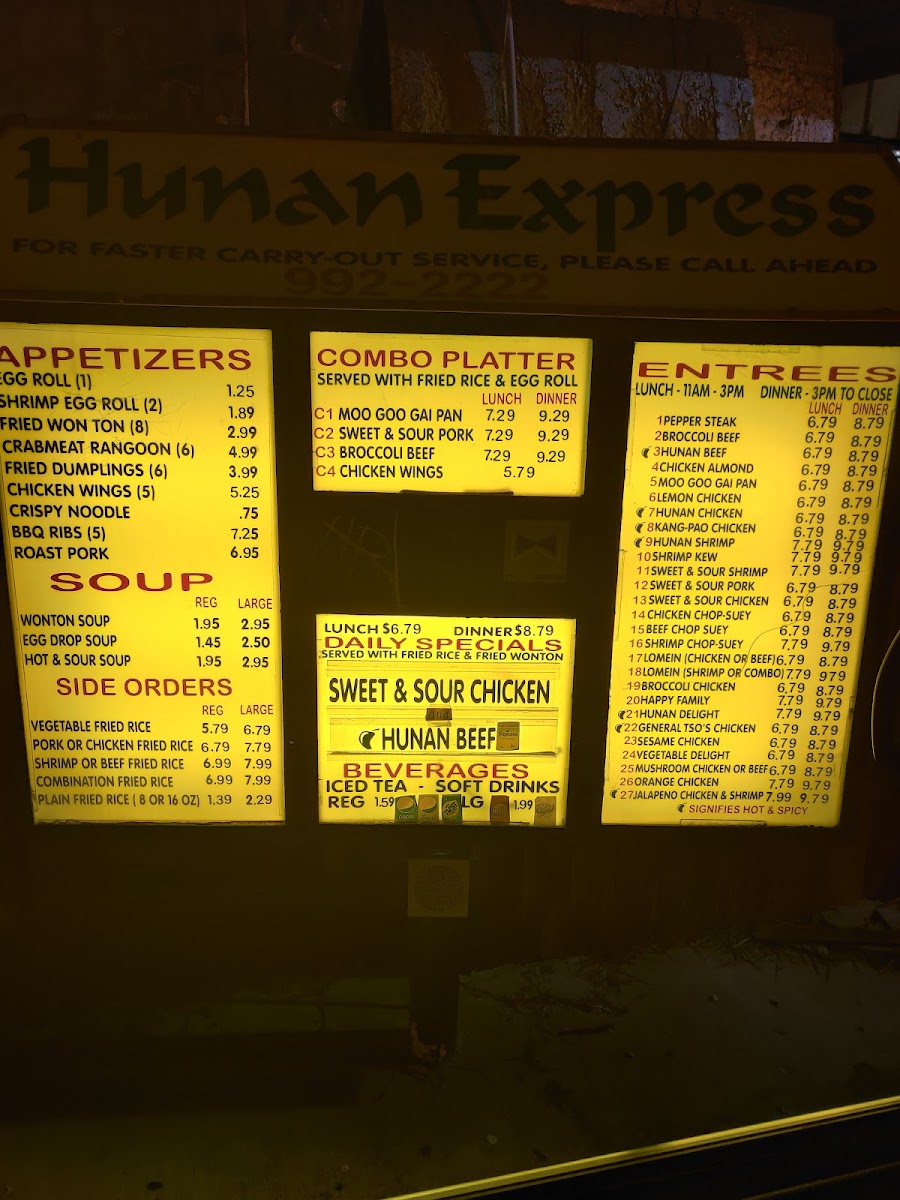 Hunan Express Photo Menu 9