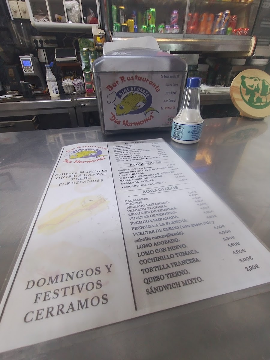 Dos Hermanos Photo Menu 2
