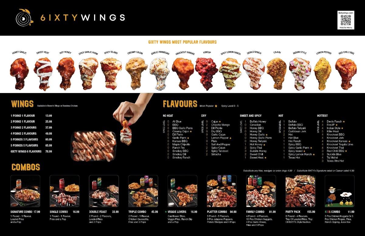 6IXTY WINGS Photo Menu 1