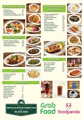 The Aristocrat Restaurant - Malolos, Bulacan Photo Menu 6