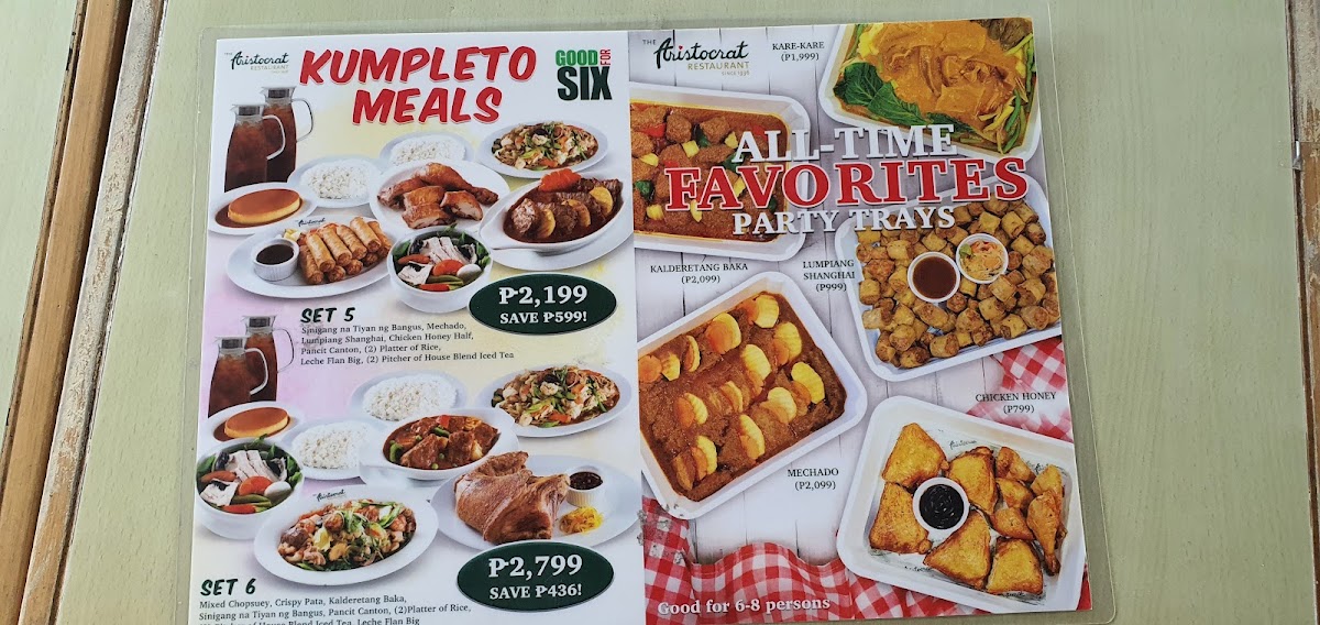 The Aristocrat Restaurant - Malolos, Bulacan Photo Menu 7