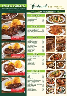 The Aristocrat Restaurant - Malolos, Bulacan Photo Menu 8