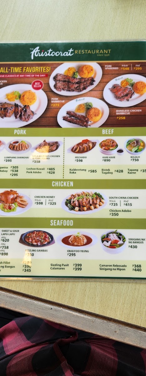 The Aristocrat Restaurant - Malolos, Bulacan Photo Menu 9