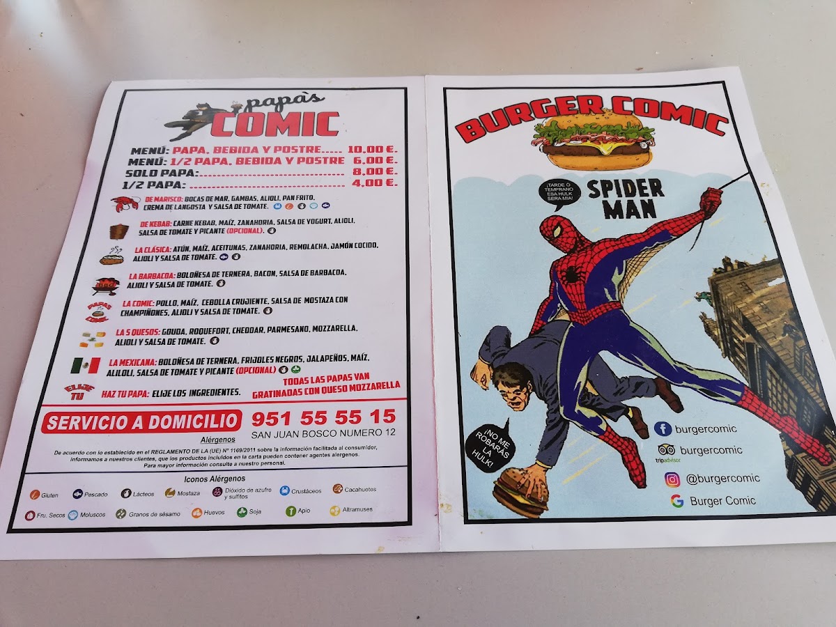 Burger Comic Photo Menu 6