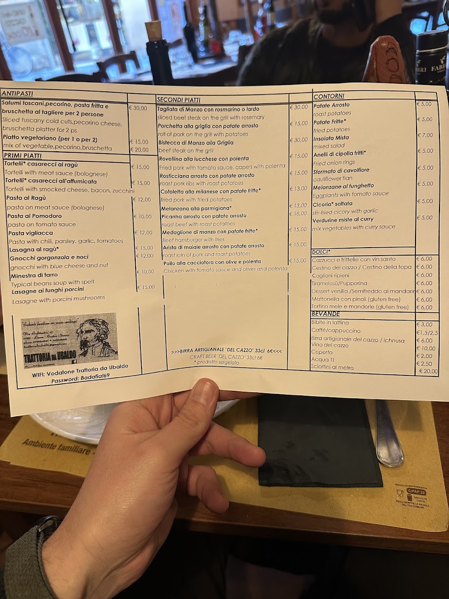 Trattoria Da Ubaldo Photo Menu 6