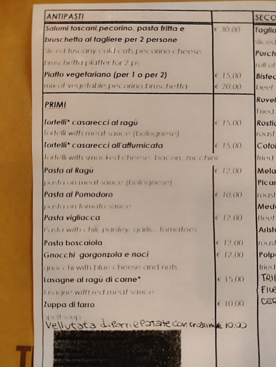 Trattoria Da Ubaldo Photo Menu 9