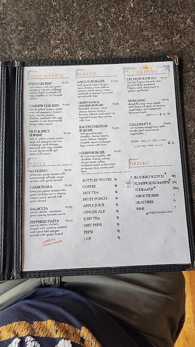Wilmie's You Bar and Grill Photo Menu 6