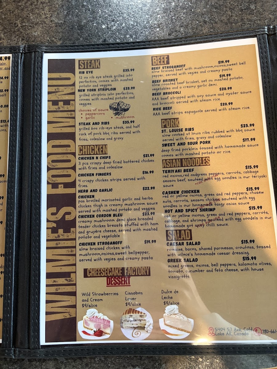 Wilmie's You Bar and Grill Photo Menu 7