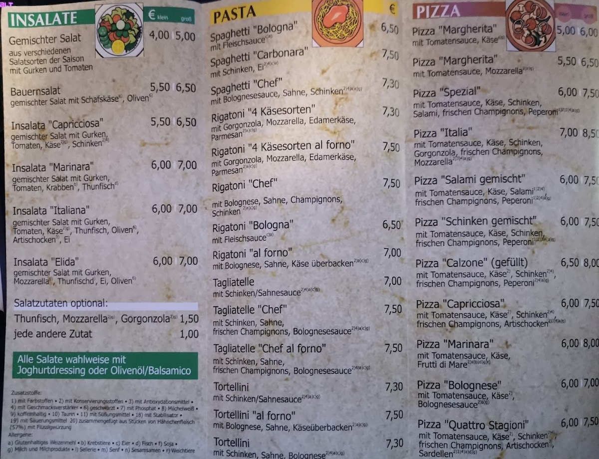 Pizza Elida Photo Menu 2