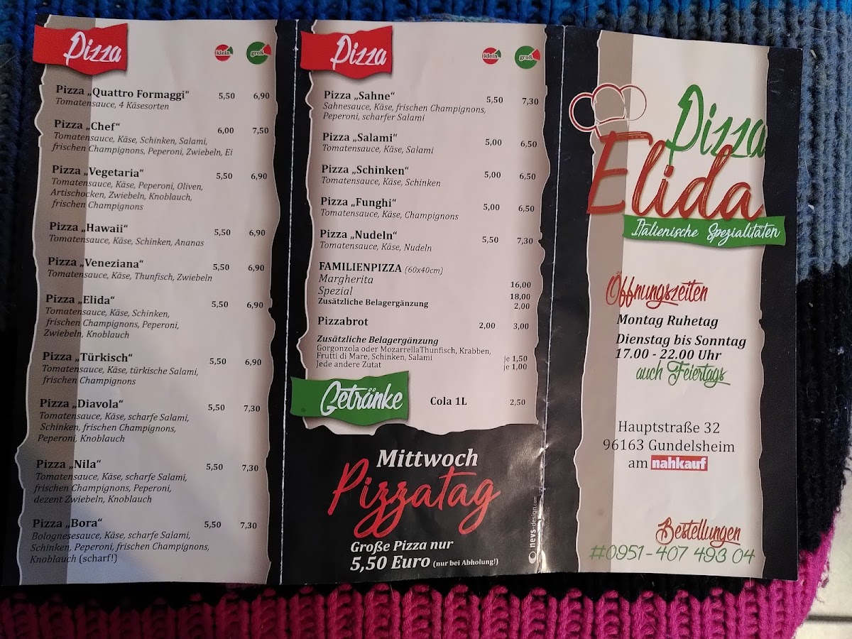 Pizza Elida Photo Menu 3