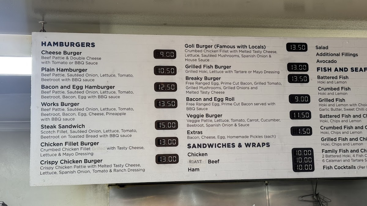 Fingal Bay Cafe & Take Away Photo Menu 2