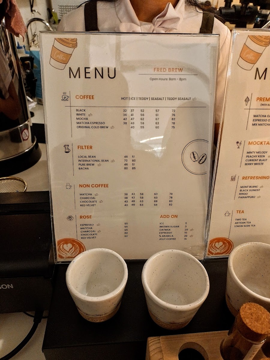 Fred Brew Coffee House Photo Menu 1