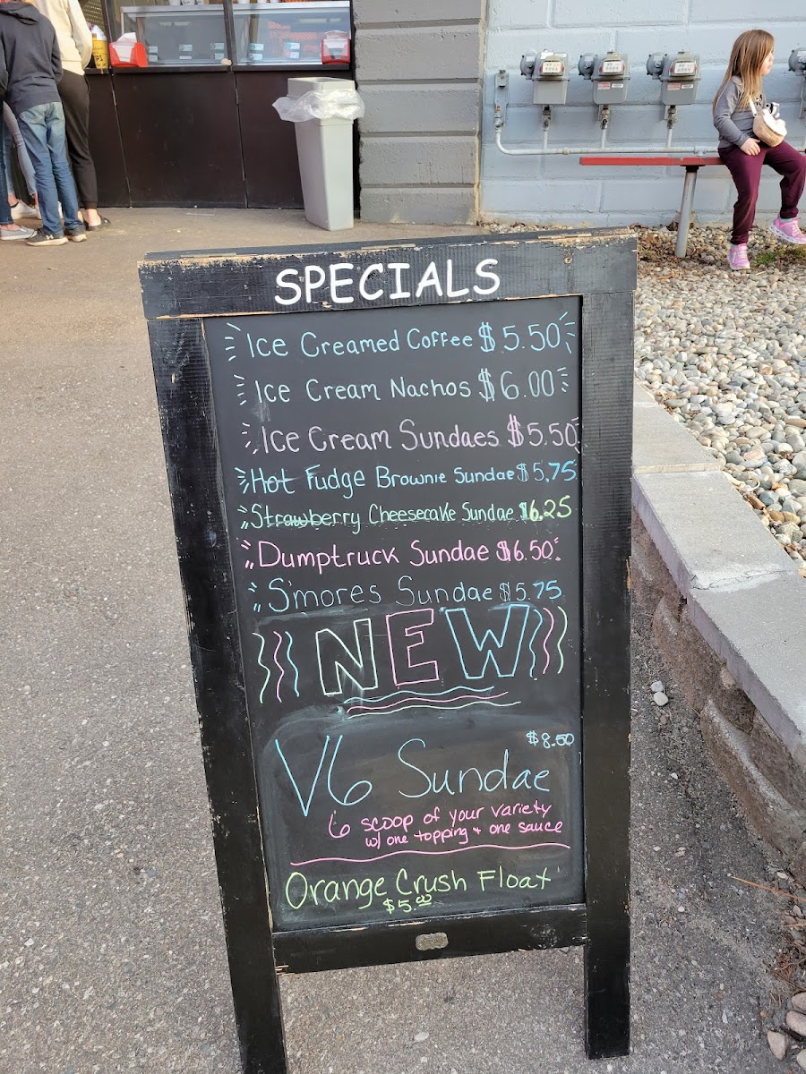 Ice Cream Garage Photo Menu 2