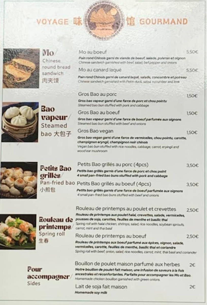Voyage gourmand Photo Menu 1
