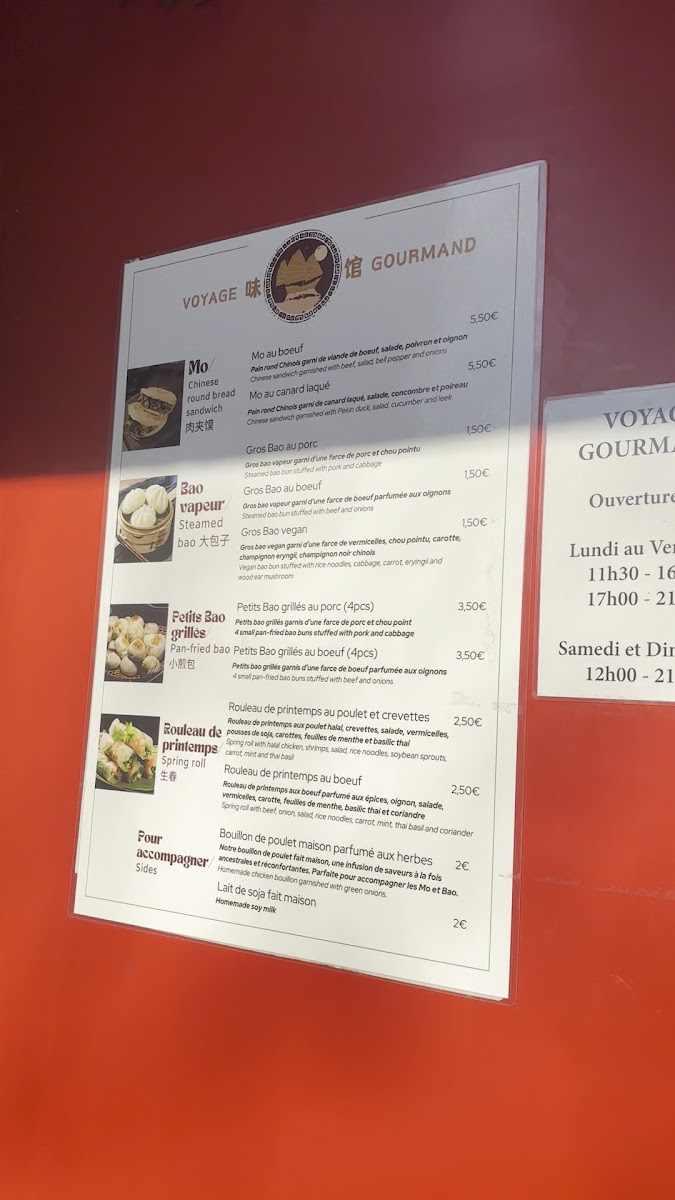 Voyage gourmand Photo Menu 9