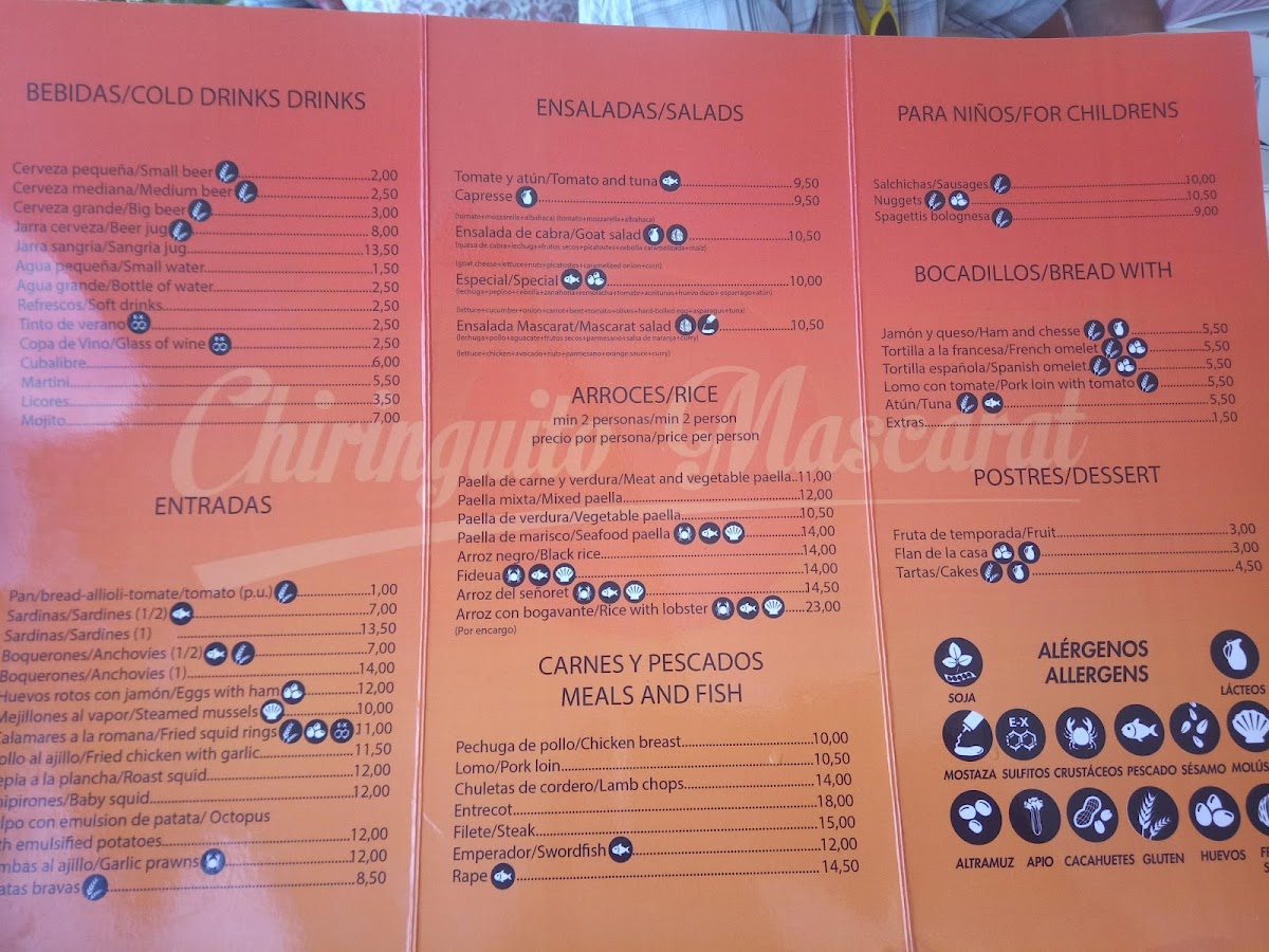 Chiringuito Mascarat Photo Menu 4