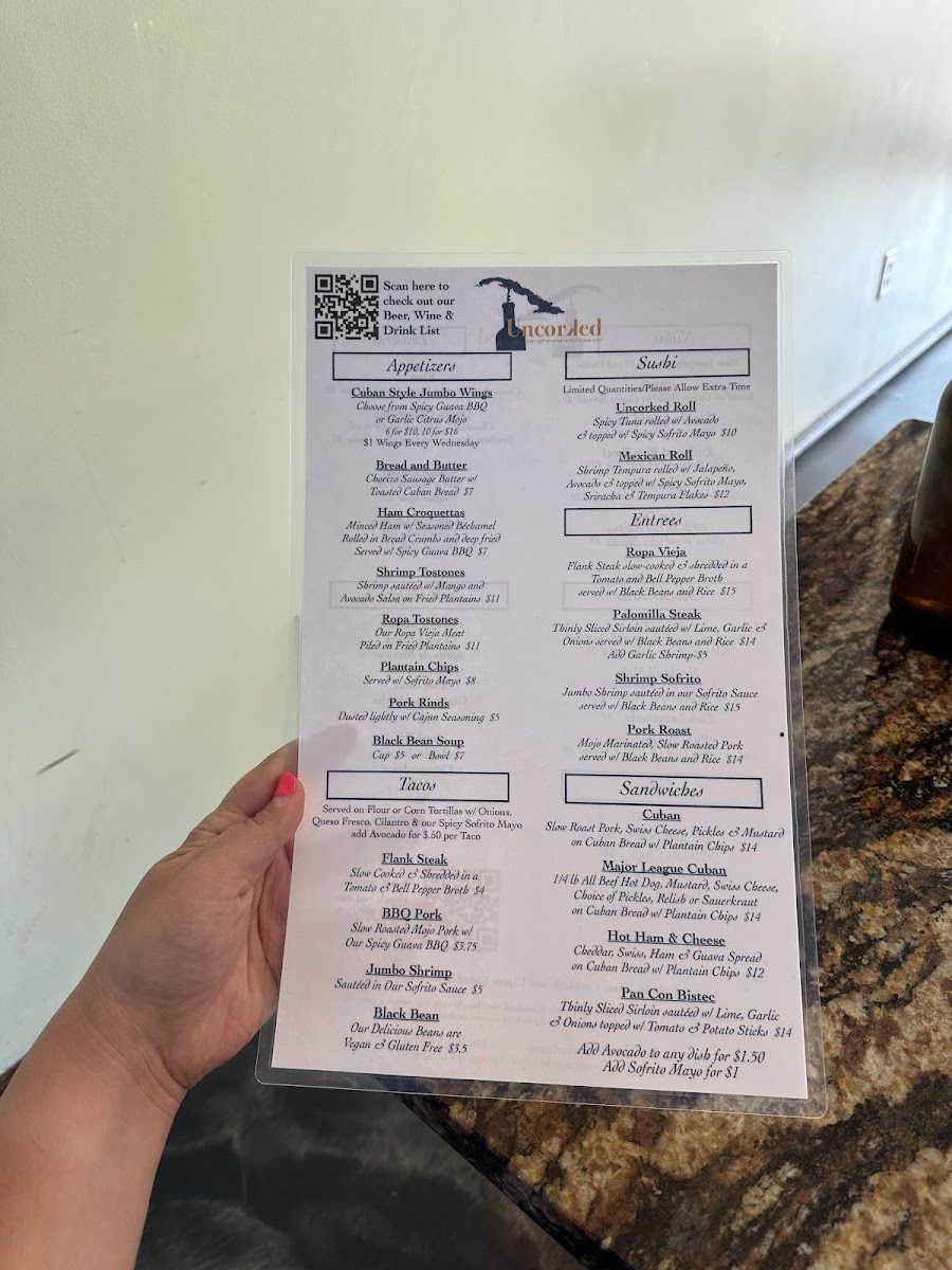 Rochester Uncorked Photo Menu 3